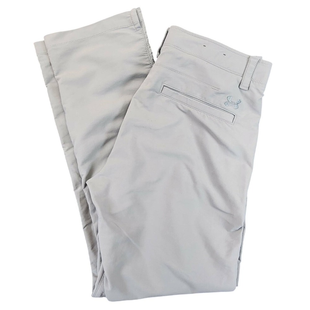 Under Armour Golf Pants Grey Mens 36x32 Loose Fit Performance Trousers